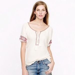 J.crew embroidered blouse